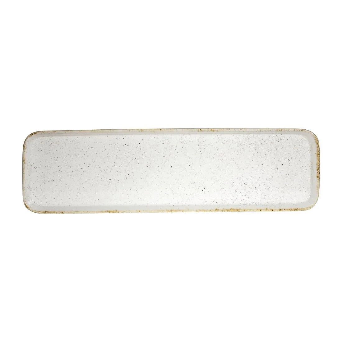 Churchill Stonecast Hints Rectangular Flat Trays Barley White 150 x 530mm - DY204