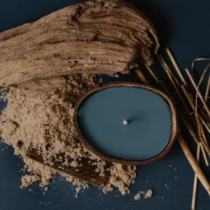 Coconut Shell Candle - Beach At Night