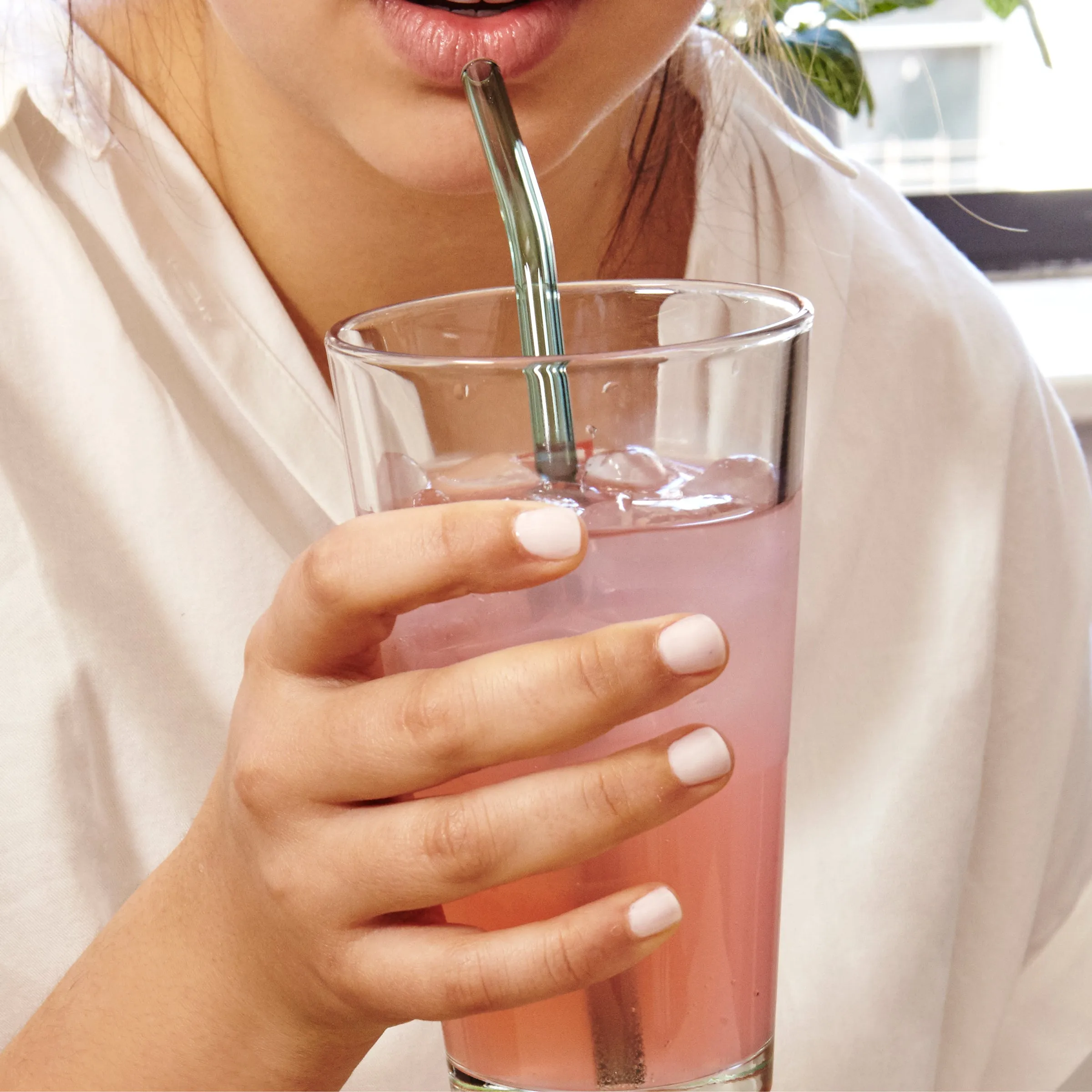 Colorful Reusable Glass Straws