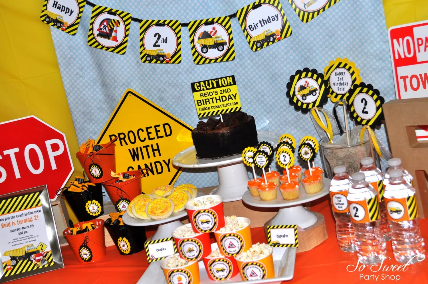 Construction Birthday Stickers, Party Favor Stickers, Boys 1st Birthday, Construction Birthday Decorations, Dump Truck Party - Set of 24