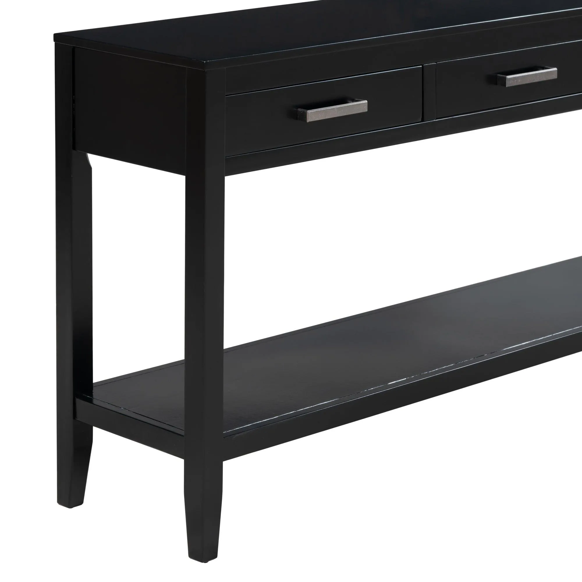 Contemporary Console Table, 3 Drawers, 1 Shelf for Entryway and Hallway