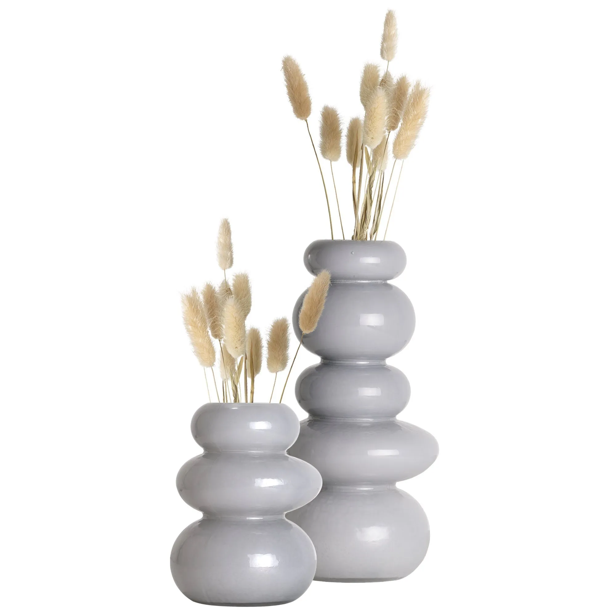 Cool Grey Cairns Glass Vase Set