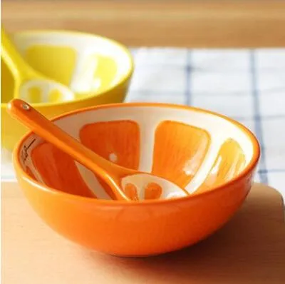 Creative Fruit Bowl Cute Tableware Hand Painted Ceramic Bowl