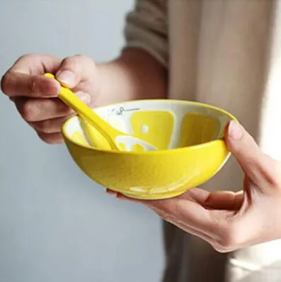 Creative Fruit Bowl Cute Tableware Hand Painted Ceramic Bowl