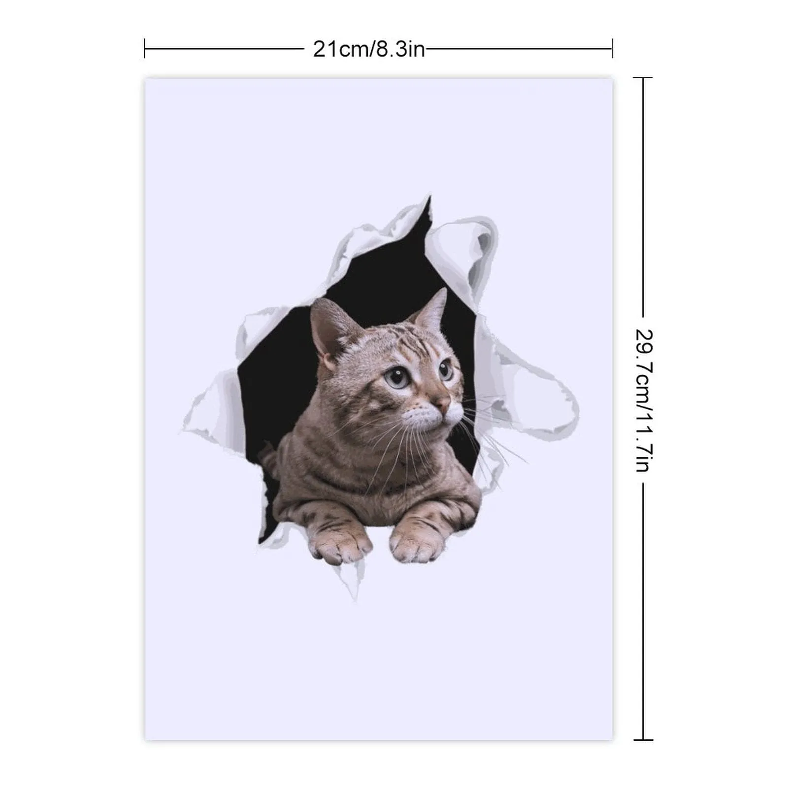 Custom Pet Photo Hole Car Decal Sticker Removable Waterproof Car Window Decal(2PCS)
