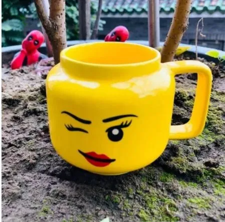 Cute Smiling Face Cartoon Coffee Mugs
