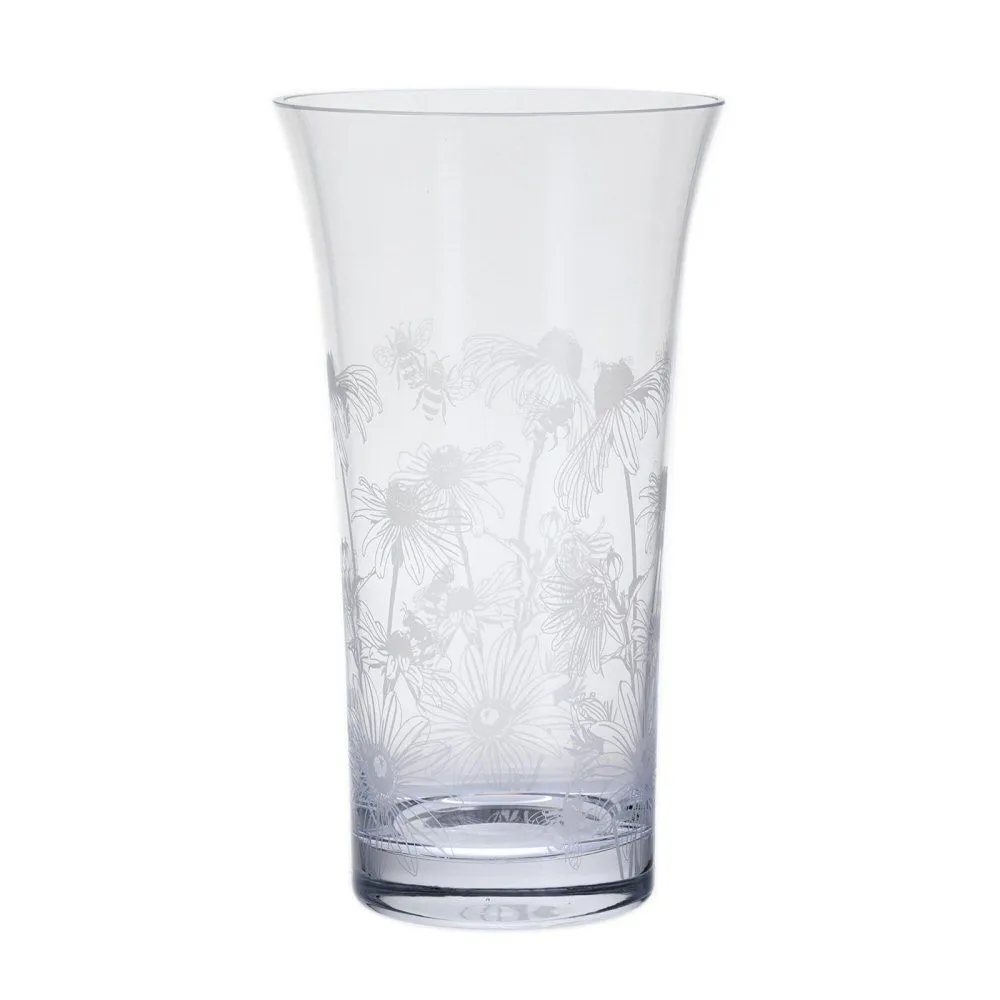 Dartington Crystal 29cm Bloom Bees & Rudbeckia Flared Vase