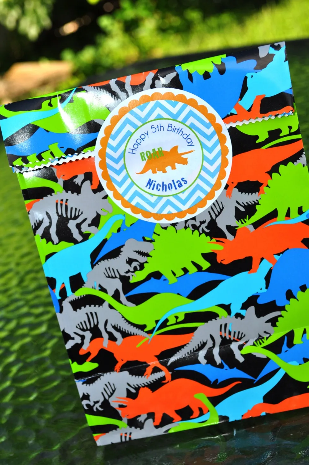 Dinosaur Birthday Favor Sticker Labels, Boys 1st Birthday, Dinosaur Theme Birthday Party Favors, Dinosaur Birthday Decorations - Set of 24
