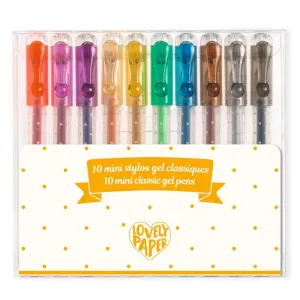 Djeco Arts & Crafts- 10 Mini Gel Pens Classic