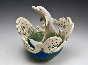 Dolphin Wave Rim Bowl