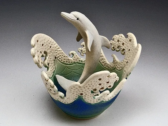 Dolphin Wave Rim Bowl