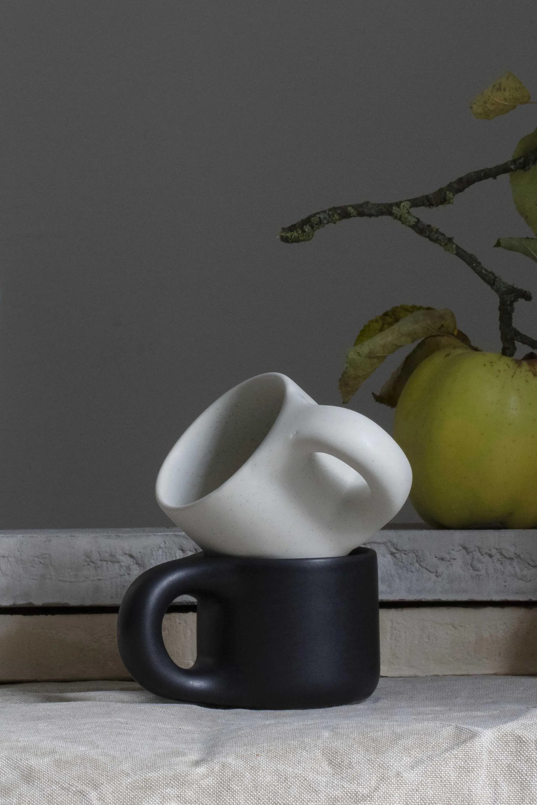 DOUGH MUG PAIR / CREAM