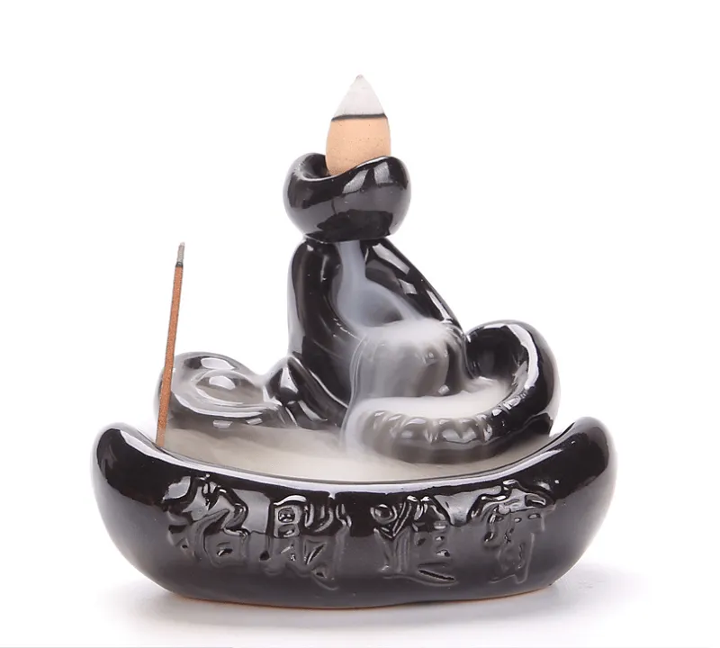 Dragon Falls Ceramic Backflow Incense Stick Burner 4"