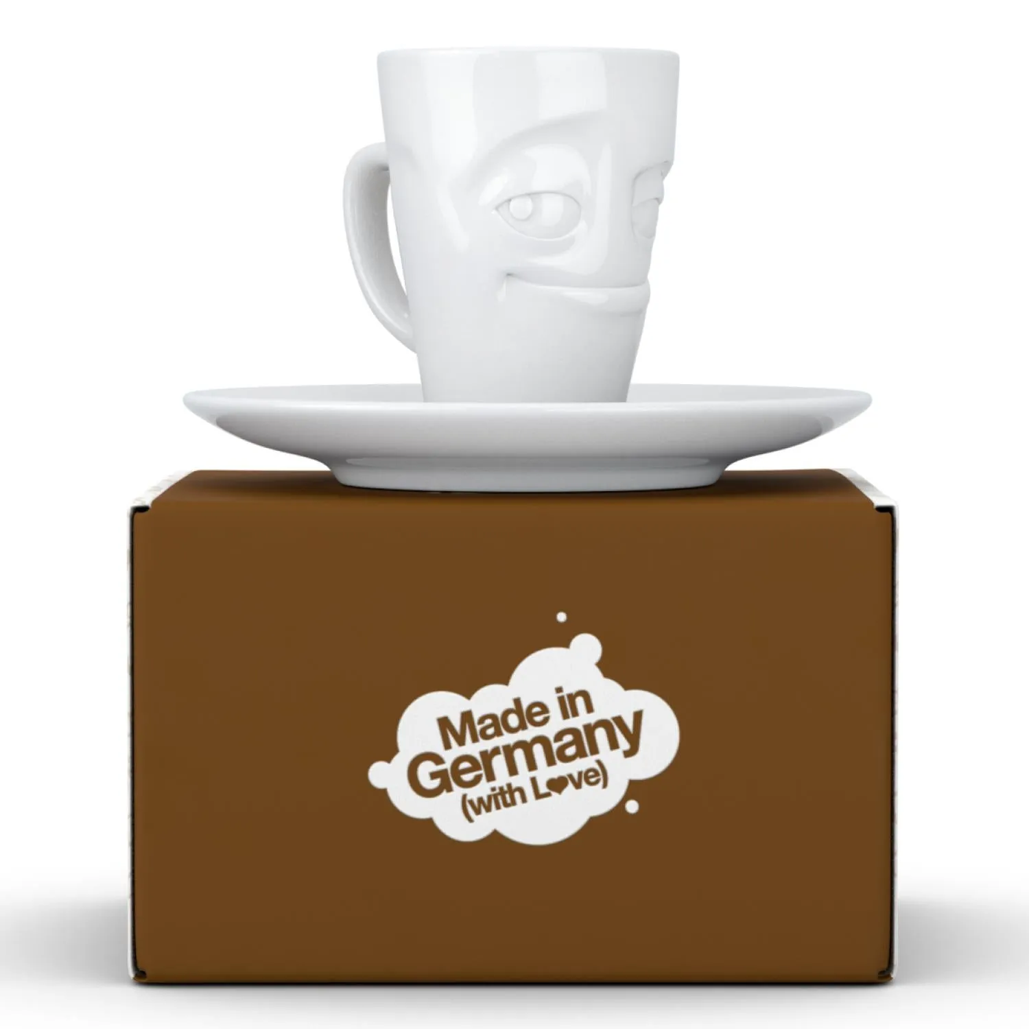 Espresso Cup with Saucer, Impish Face