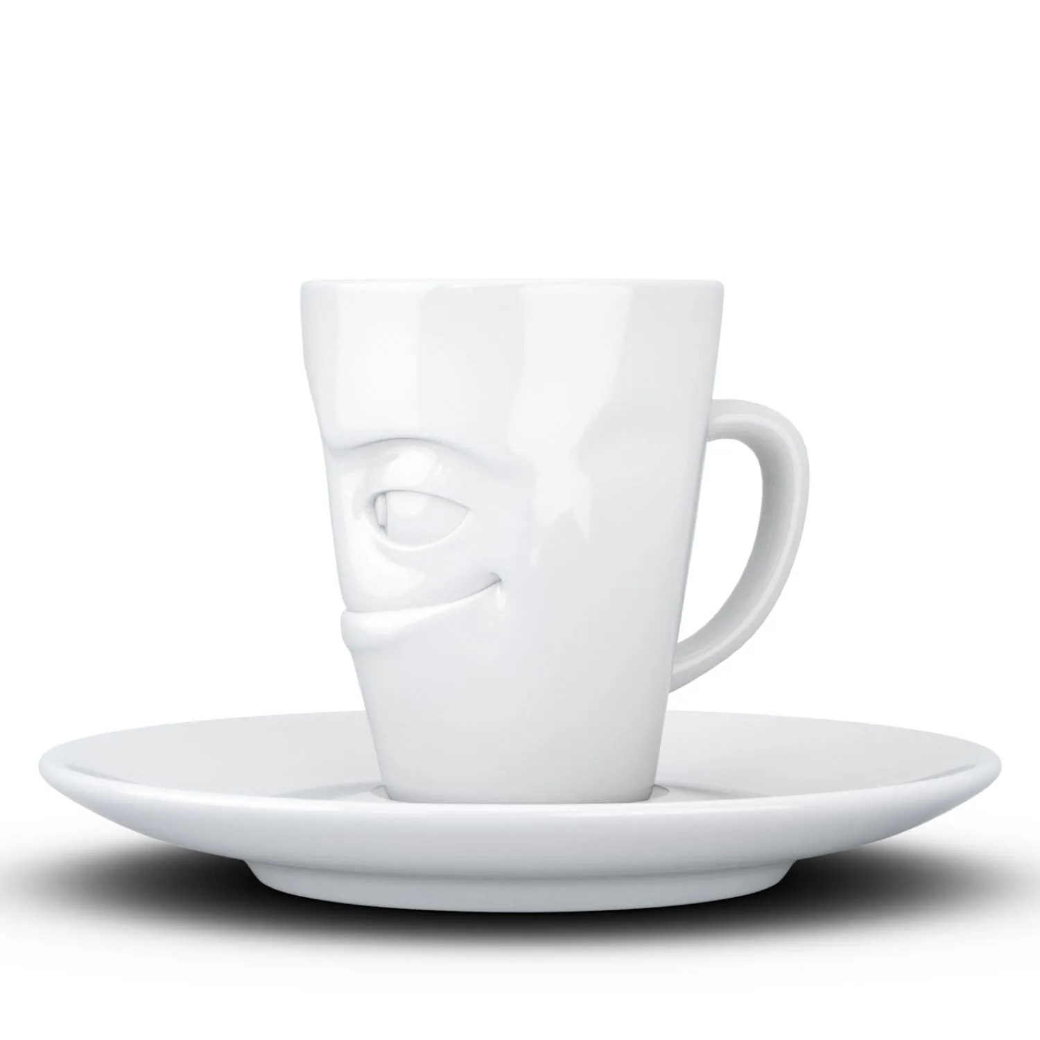 Espresso Cup with Saucer, Impish Face