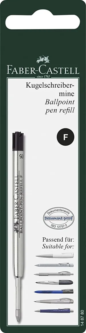 FABER-CASTELL Ballpont pen refill black F in BC