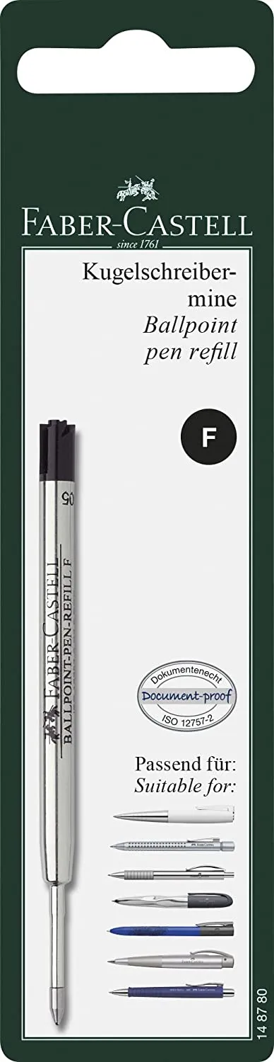 FABER-CASTELL Ballpont pen refill black F in BC