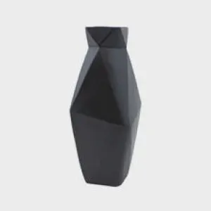 Faceted Geo Vase - Black