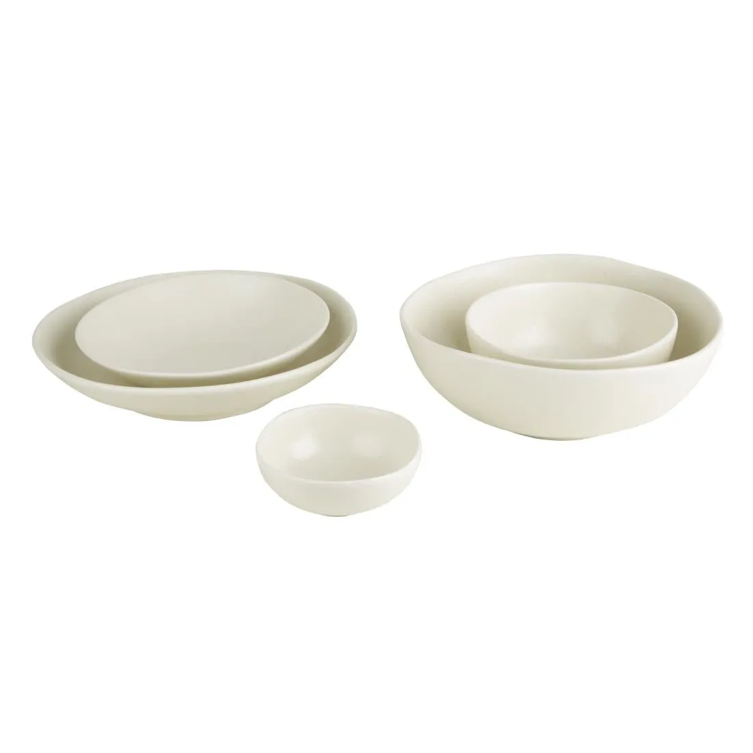 FC704 Olympia Build-a-Bowl White Flat Bowls 190mm (Pack of 6)