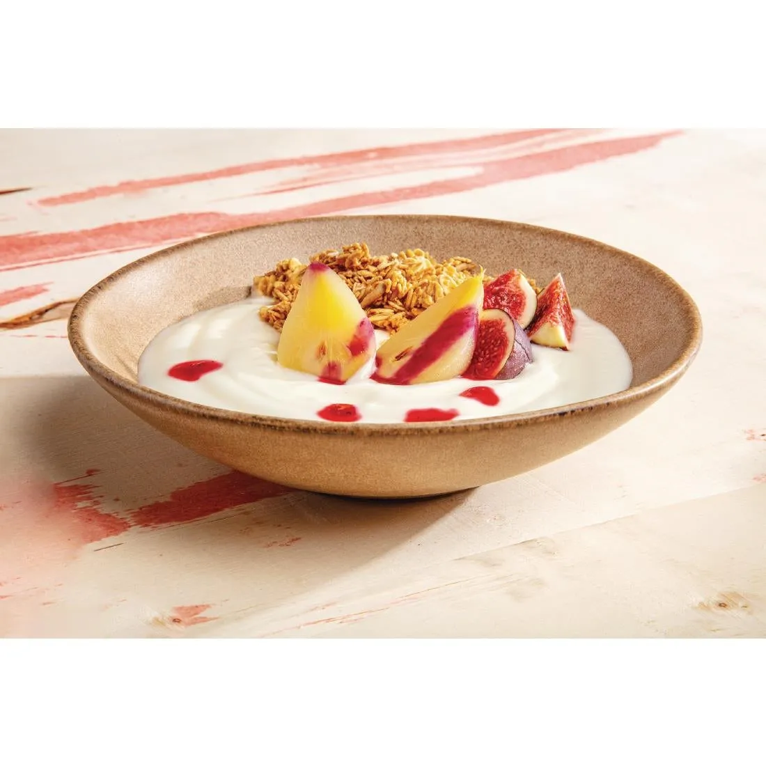 FC734 Olympia Build-a-Bowl Earth Flat Bowls 190mm (Pack of 6)
