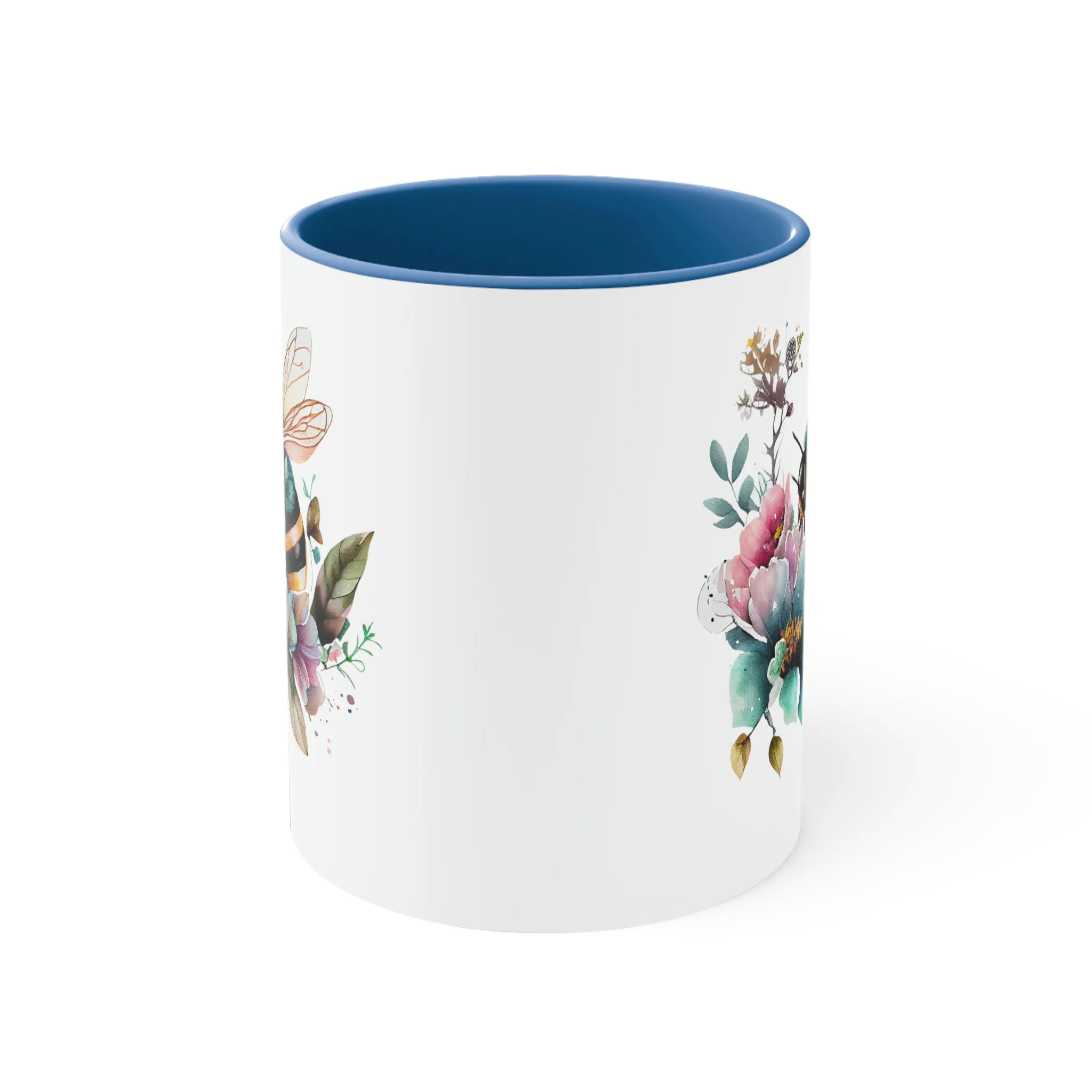 Floral Bee 2 - Accent Coffee Mug 11oz