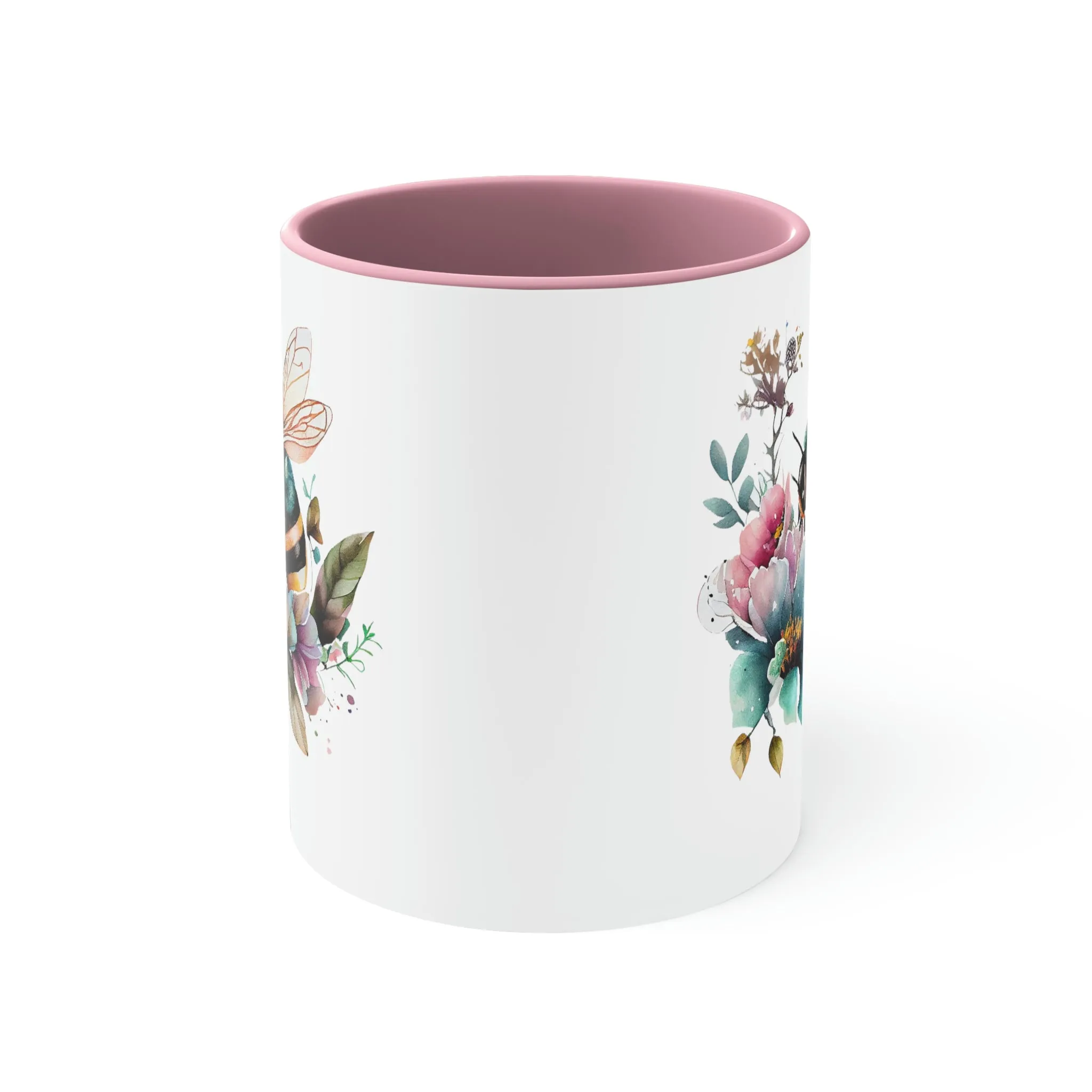 Floral Bee 2 - Accent Coffee Mug 11oz