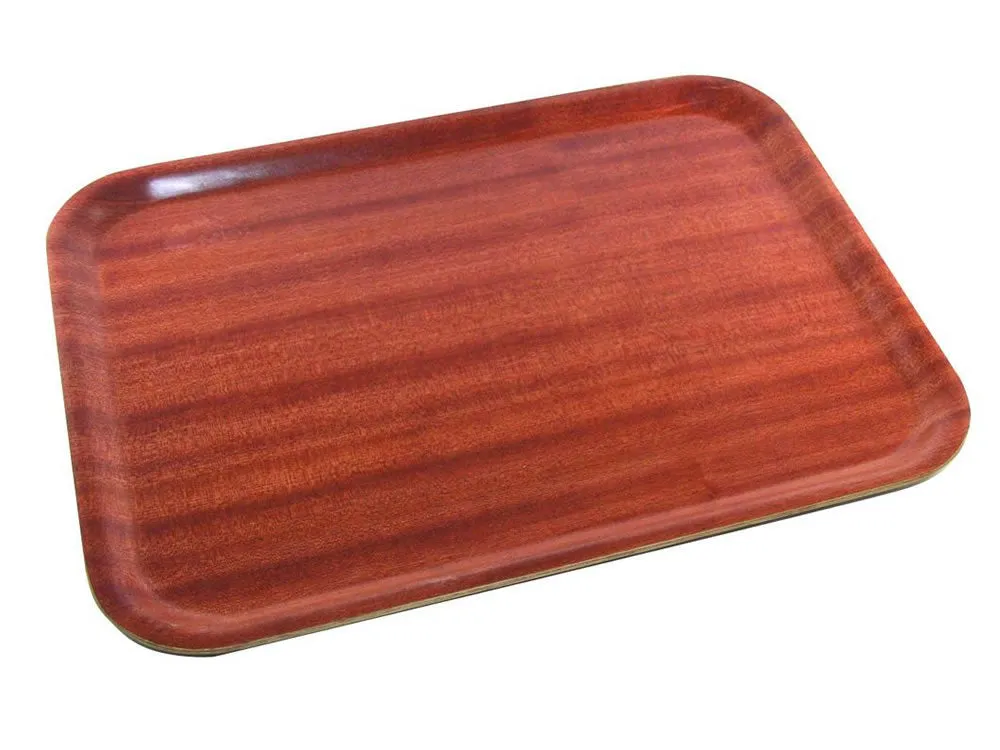 Genware DT3628 Darkwood Mahogany Tray 36 x 28cm