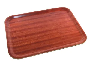 Genware DT4837 Darkwood Mahogany Tray 48 x 37cm