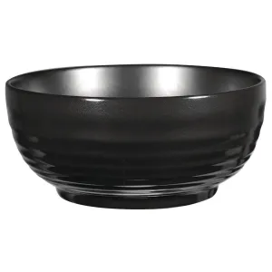 GF708 Art de Cuisine Black Glaze Ripple Bowls Large (Pack of 4)