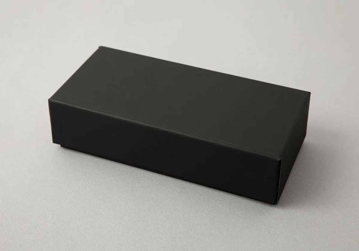 Grain Leather Roll Pen Case Navy