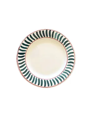 Green Striped dining plates - Set of 4