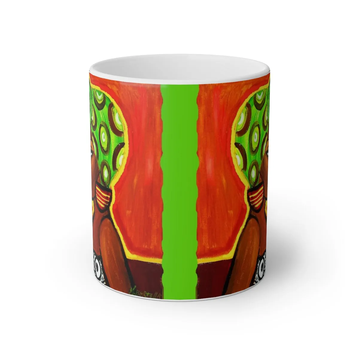Green Turban Woman Mug