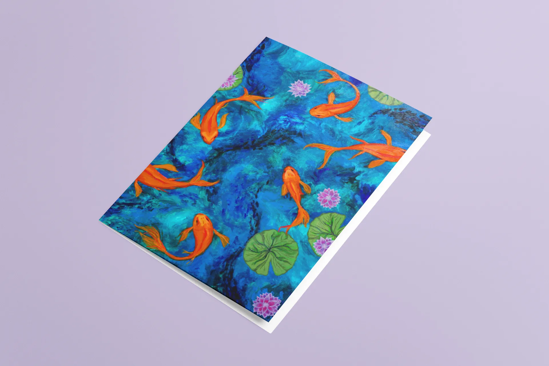 Greeting Cards-Dancing Koi