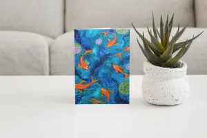 Greeting Cards-Dancing Koi