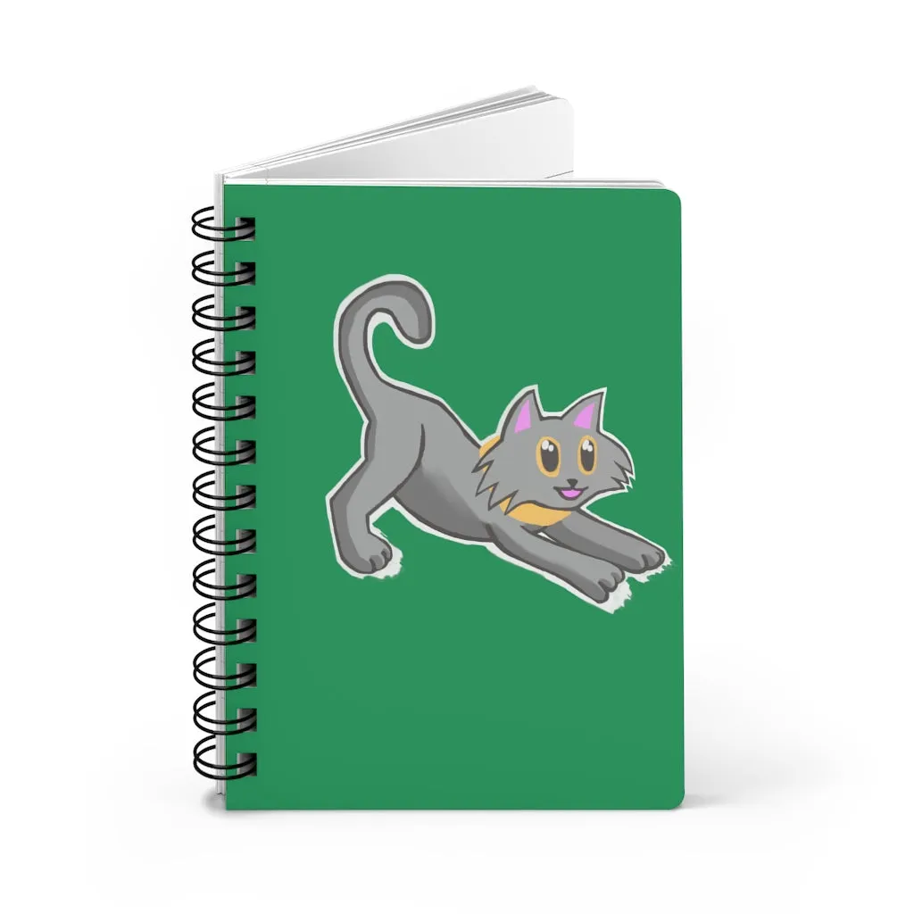 Grey Kitty Spiral Bound Journal