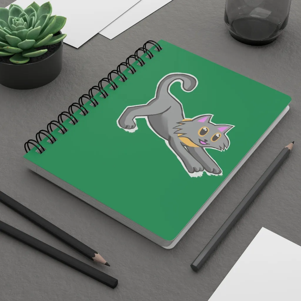 Grey Kitty Spiral Bound Journal