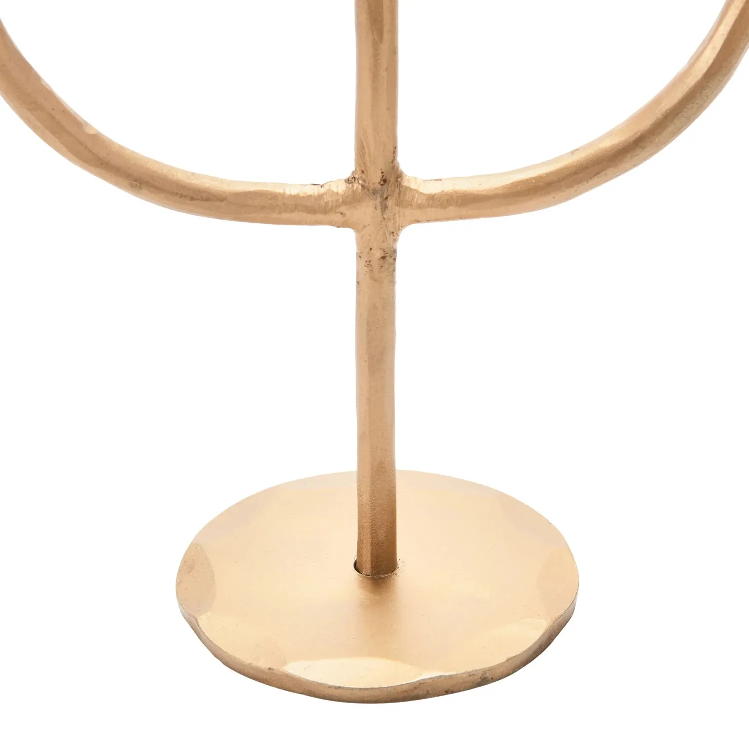 Hand-Forged Metal Candelabra with Antique Finish