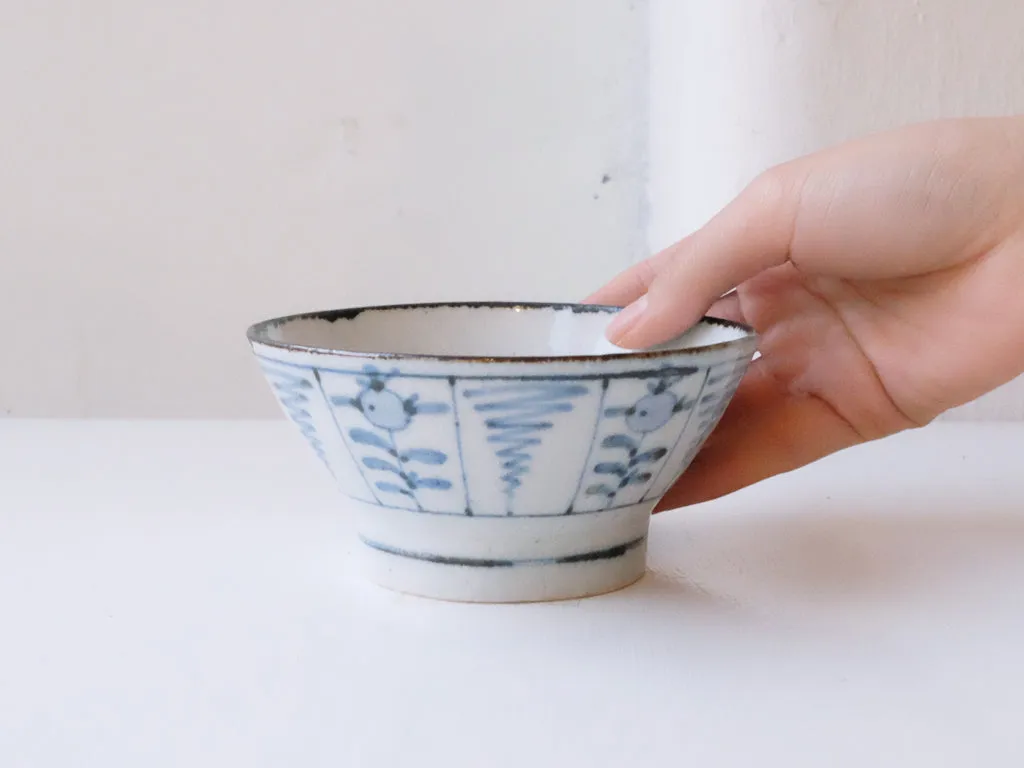 Hand painted Rice Bowls by Tōsai-gama