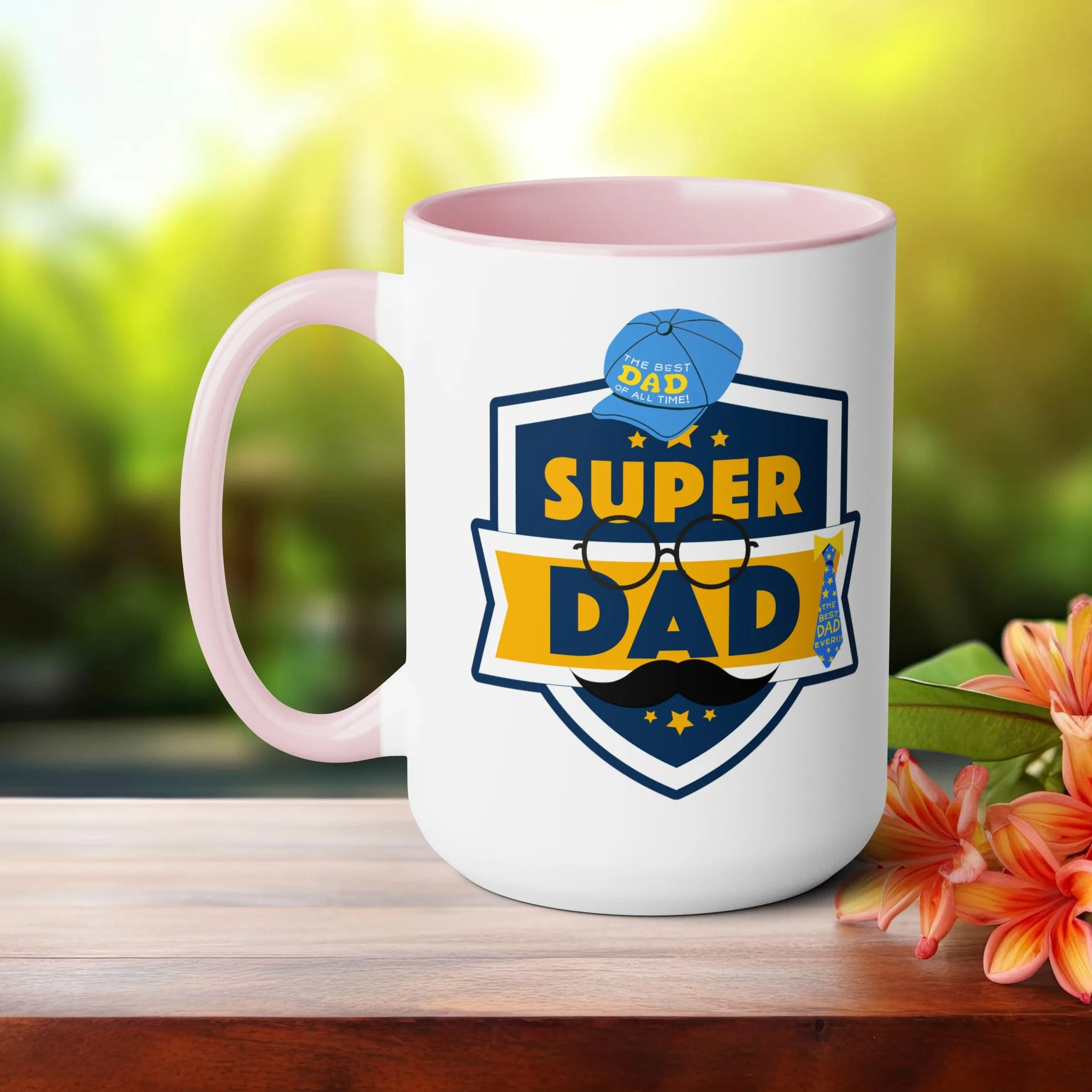 Happy father's dayTow-Tone Coffee Mug.15oz, Gift for Dad, Daddy's Coffee Mug