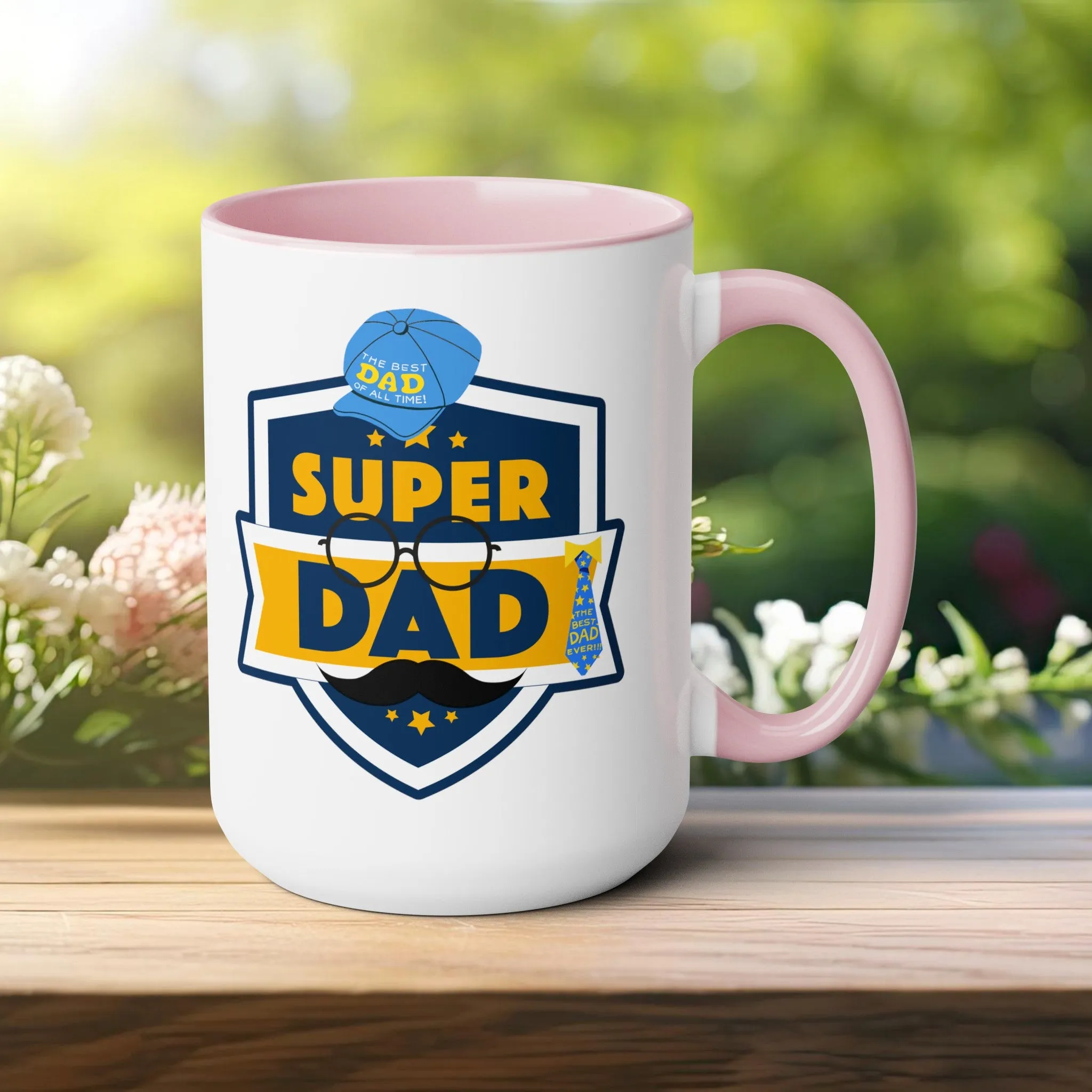 Happy father's dayTow-Tone Coffee Mug.15oz, Gift for Dad, Daddy's Coffee Mug