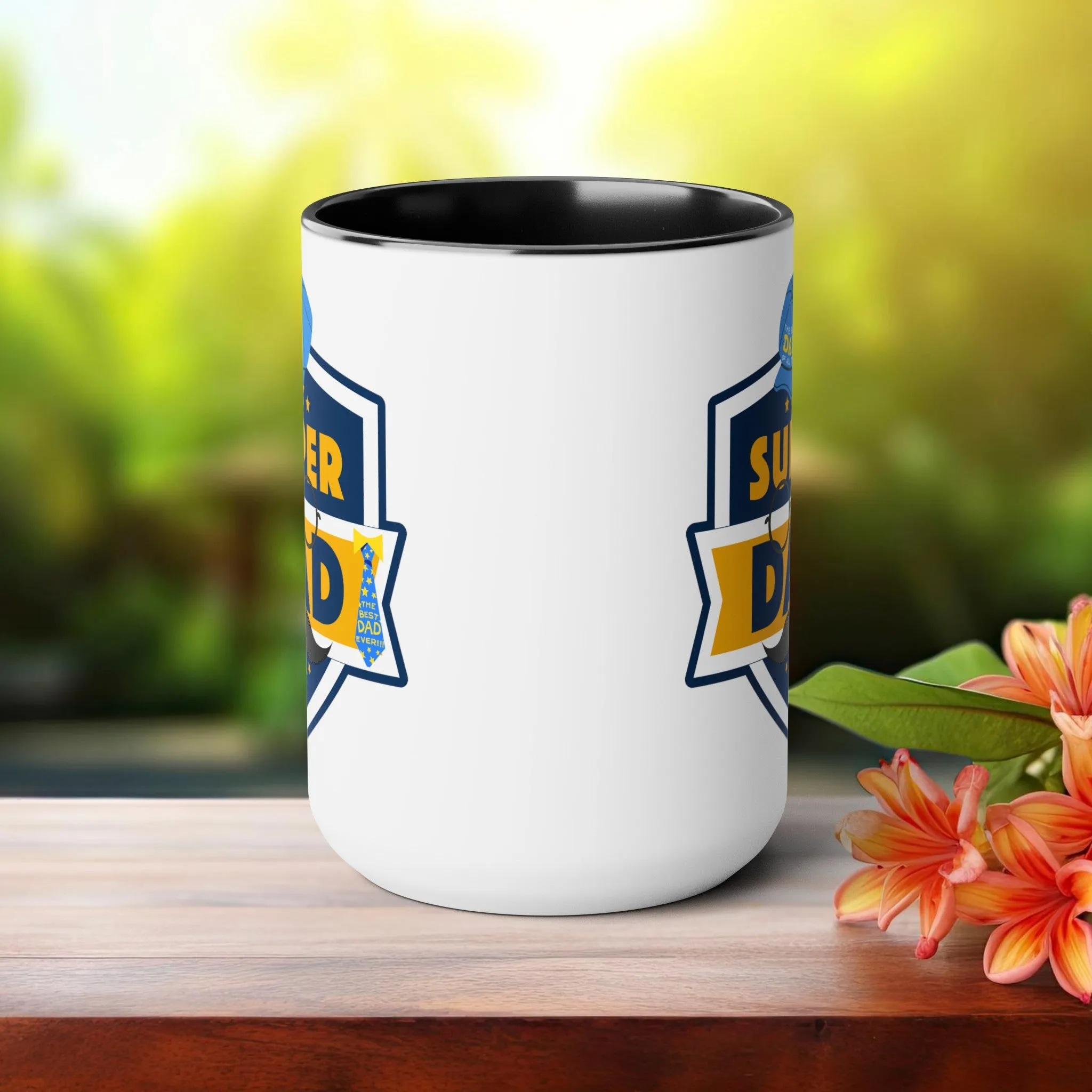 Happy father's dayTow-Tone Coffee Mug.15oz, Gift for Dad, Daddy's Coffee Mug