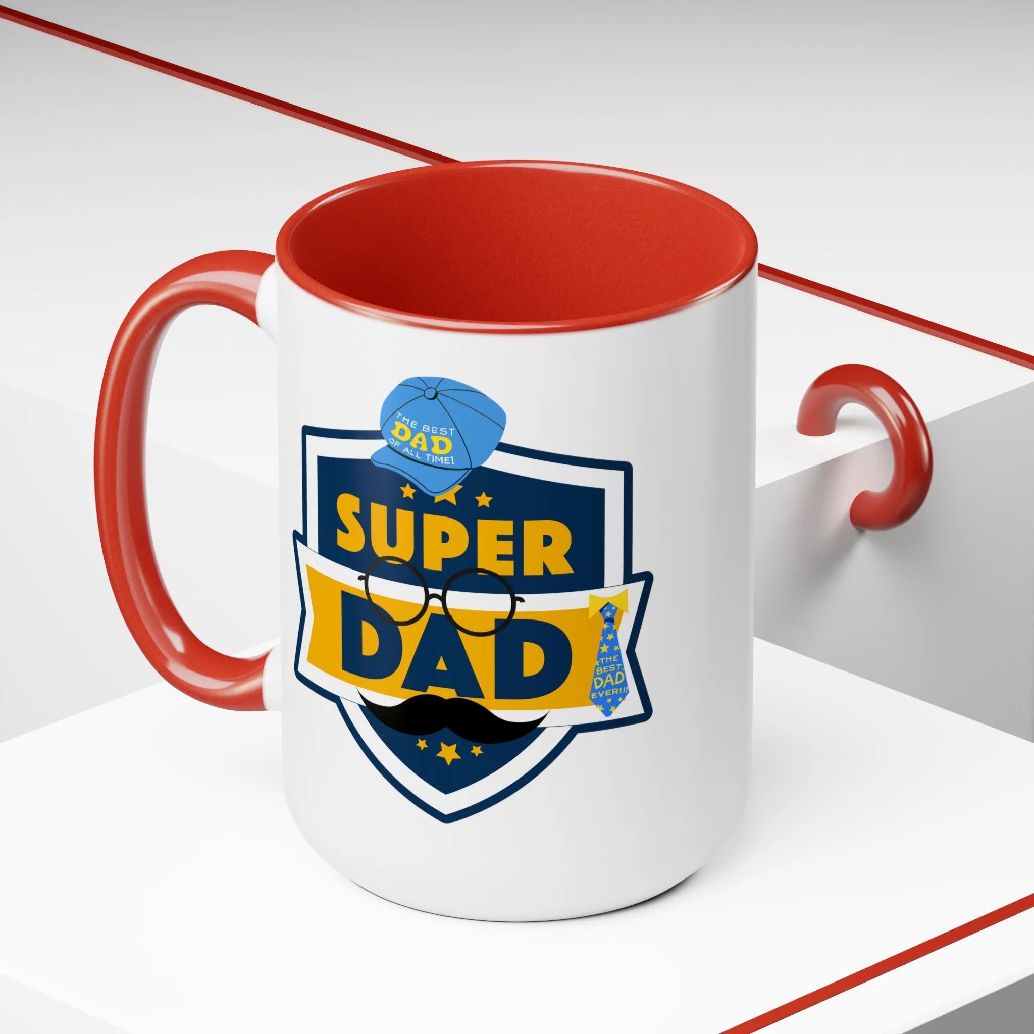 Happy father's dayTow-Tone Coffee Mug.15oz, Gift for Dad, Daddy's Coffee Mug