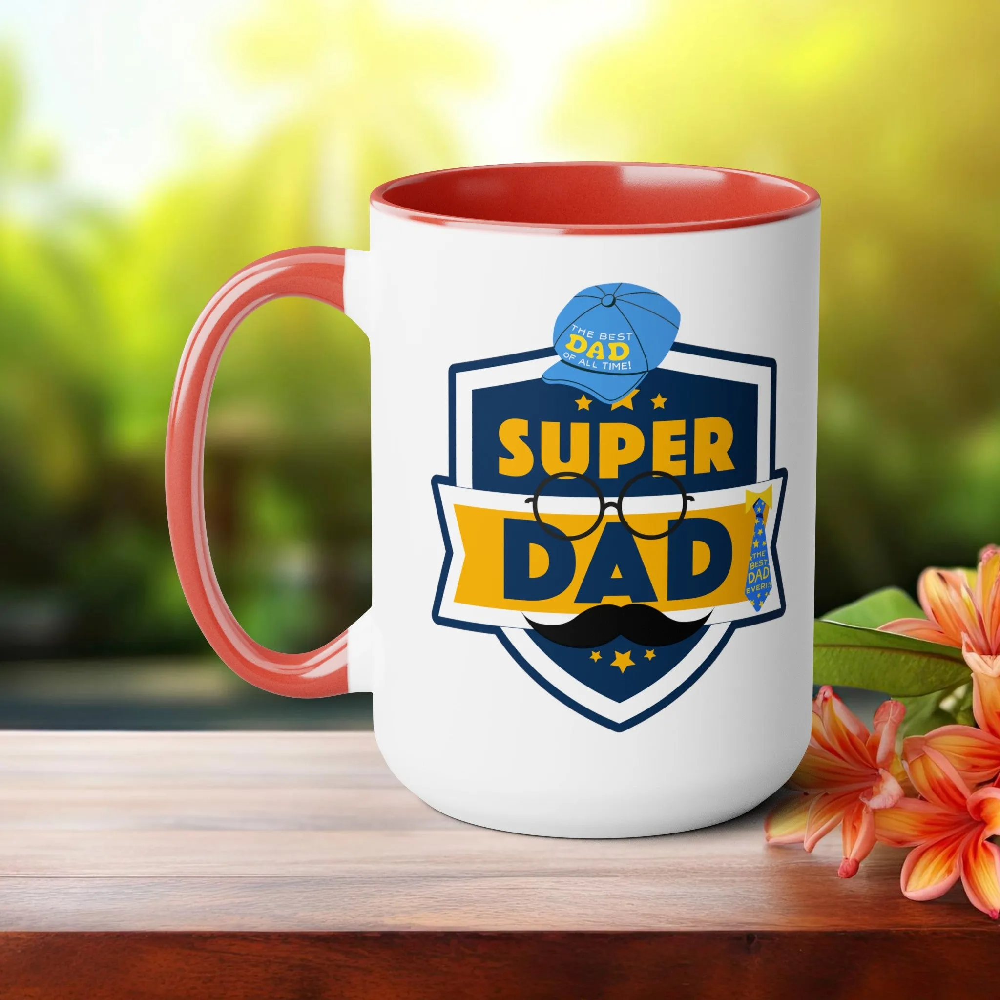 Happy father's dayTow-Tone Coffee Mug.15oz, Gift for Dad, Daddy's Coffee Mug
