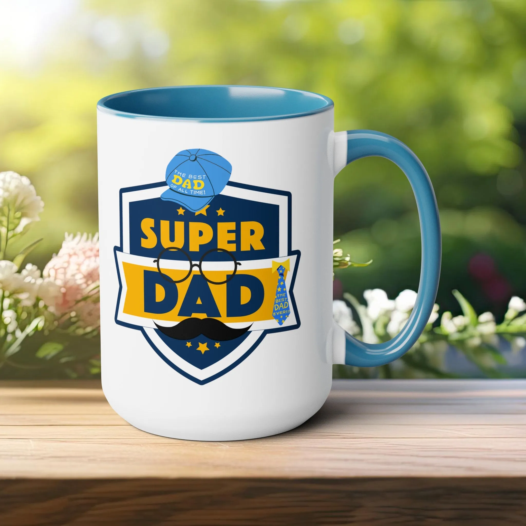 Happy father's dayTow-Tone Coffee Mug.15oz, Gift for Dad, Daddy's Coffee Mug