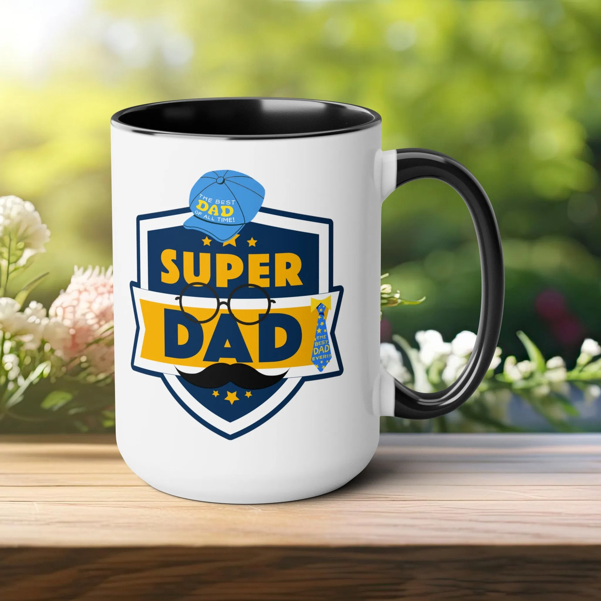 Happy father's dayTow-Tone Coffee Mug.15oz, Gift for Dad, Daddy's Coffee Mug