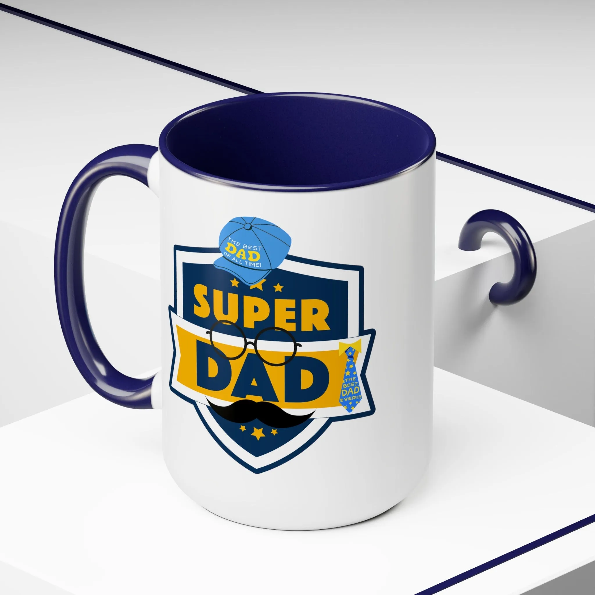 Happy father's dayTow-Tone Coffee Mug.15oz, Gift for Dad, Daddy's Coffee Mug