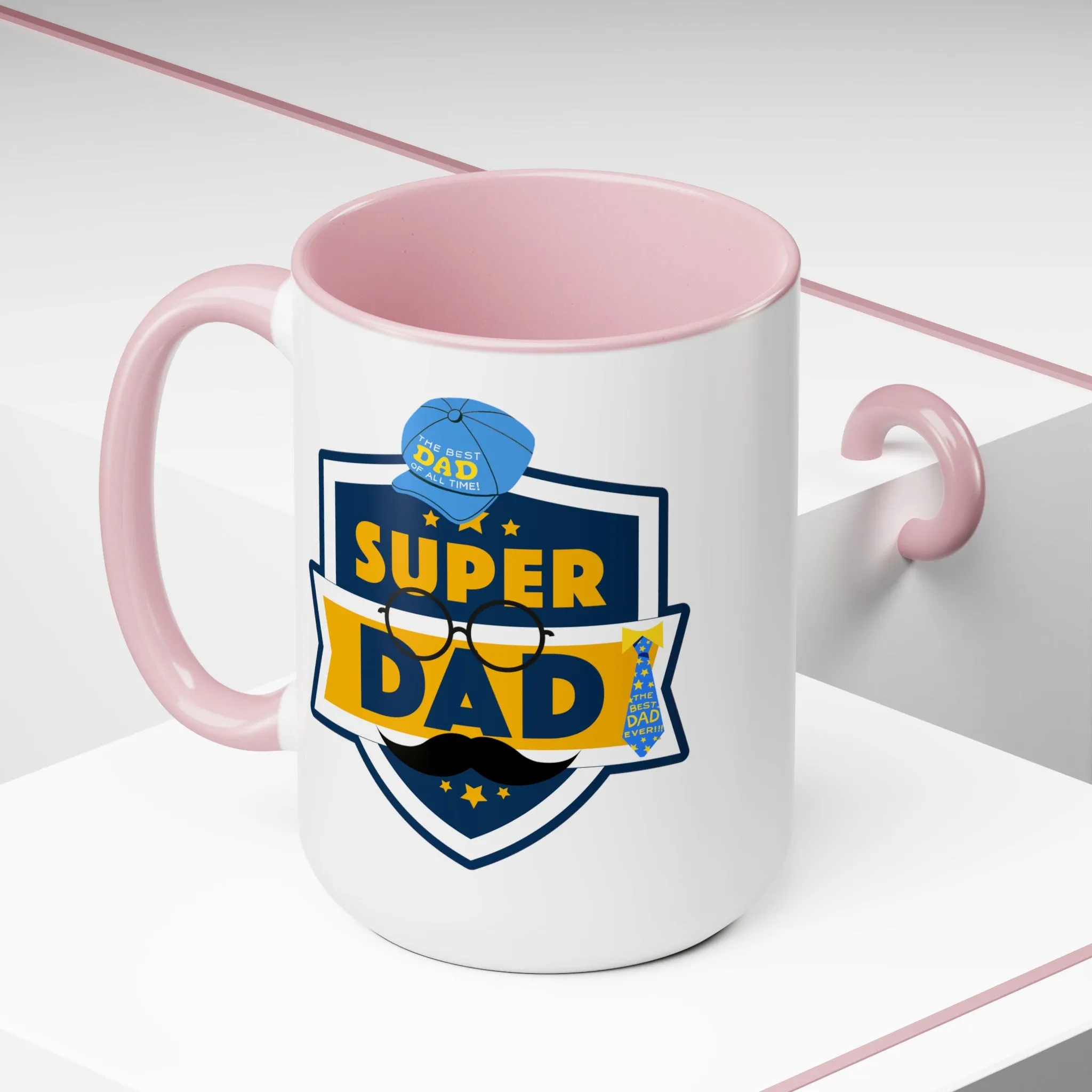 Happy father's dayTow-Tone Coffee Mug.15oz, Gift for Dad, Daddy's Coffee Mug