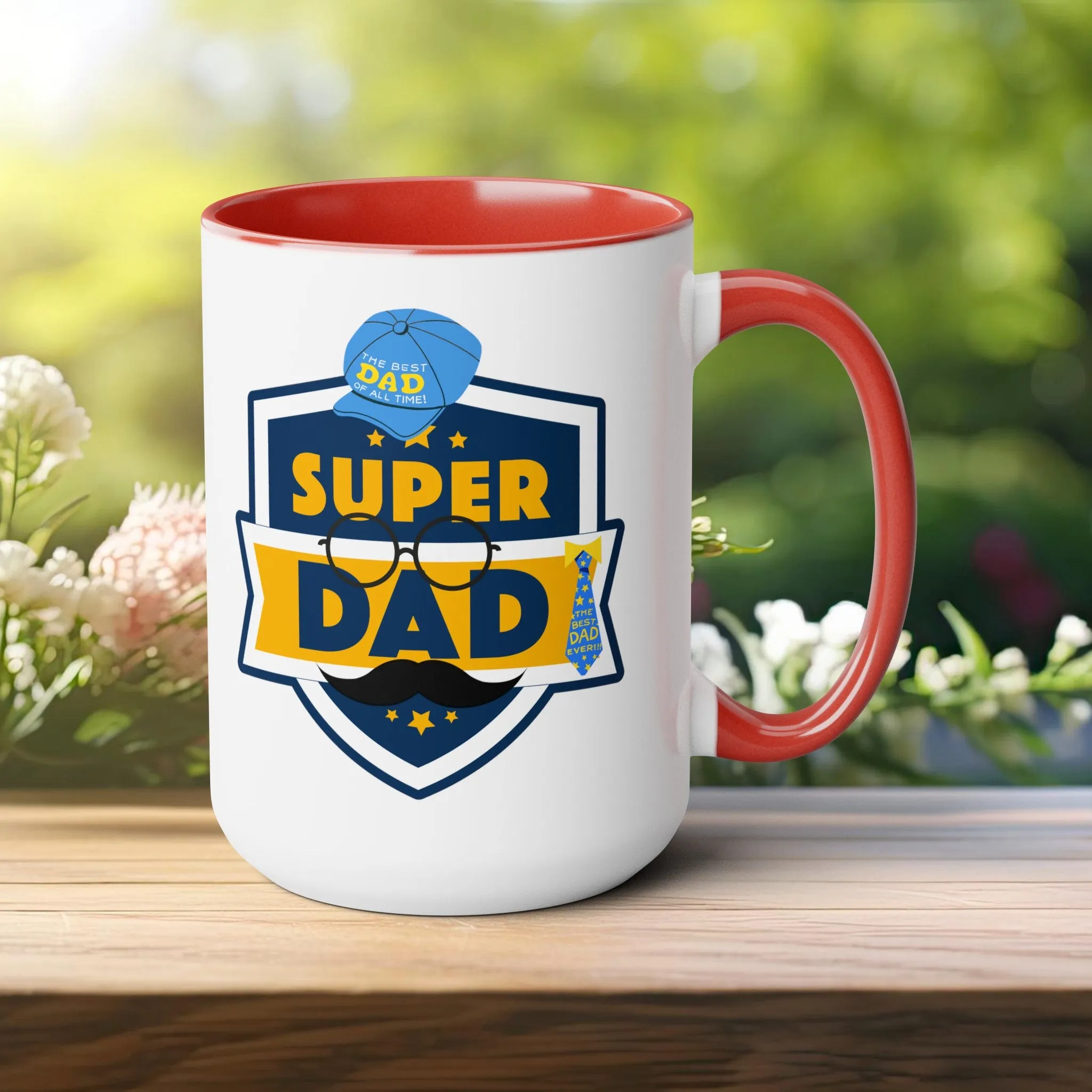 Happy father's dayTow-Tone Coffee Mug.15oz, Gift for Dad, Daddy's Coffee Mug