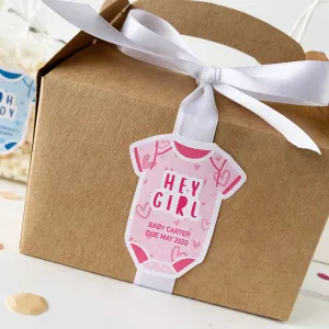 Hey Girl Personalized Baby Shower Labels