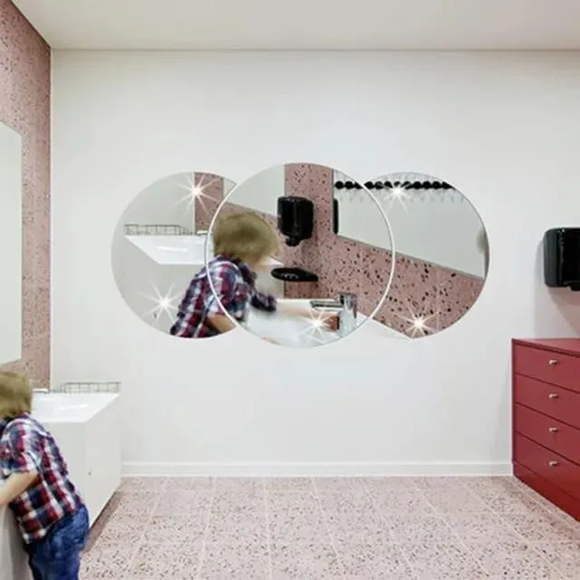 Illuminate Your Space: 3PCS 3D Moon Mirror Set - Safe, Stylish, and Space-Expanding Home Decor